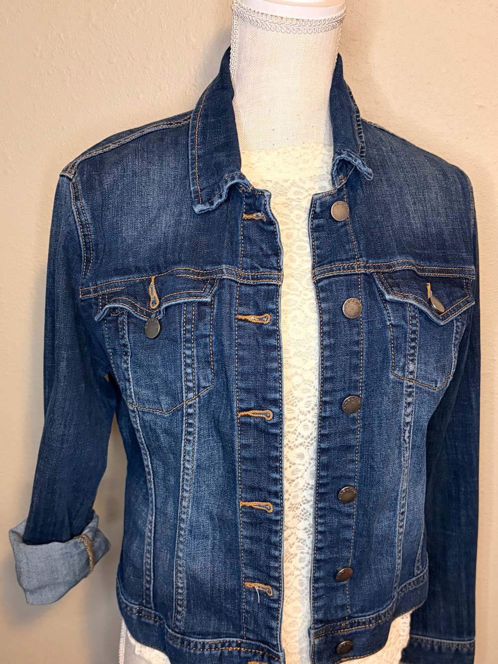 Caslon Dark Blue Denim Jean Jacket